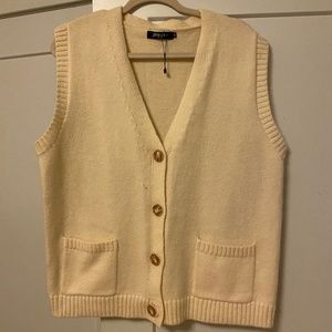 Nasty Gal Cream Vest